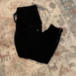 Joy lab black joggers with bottom zippers size W XS